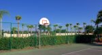 Basketball, tennis and sand volleyball courts